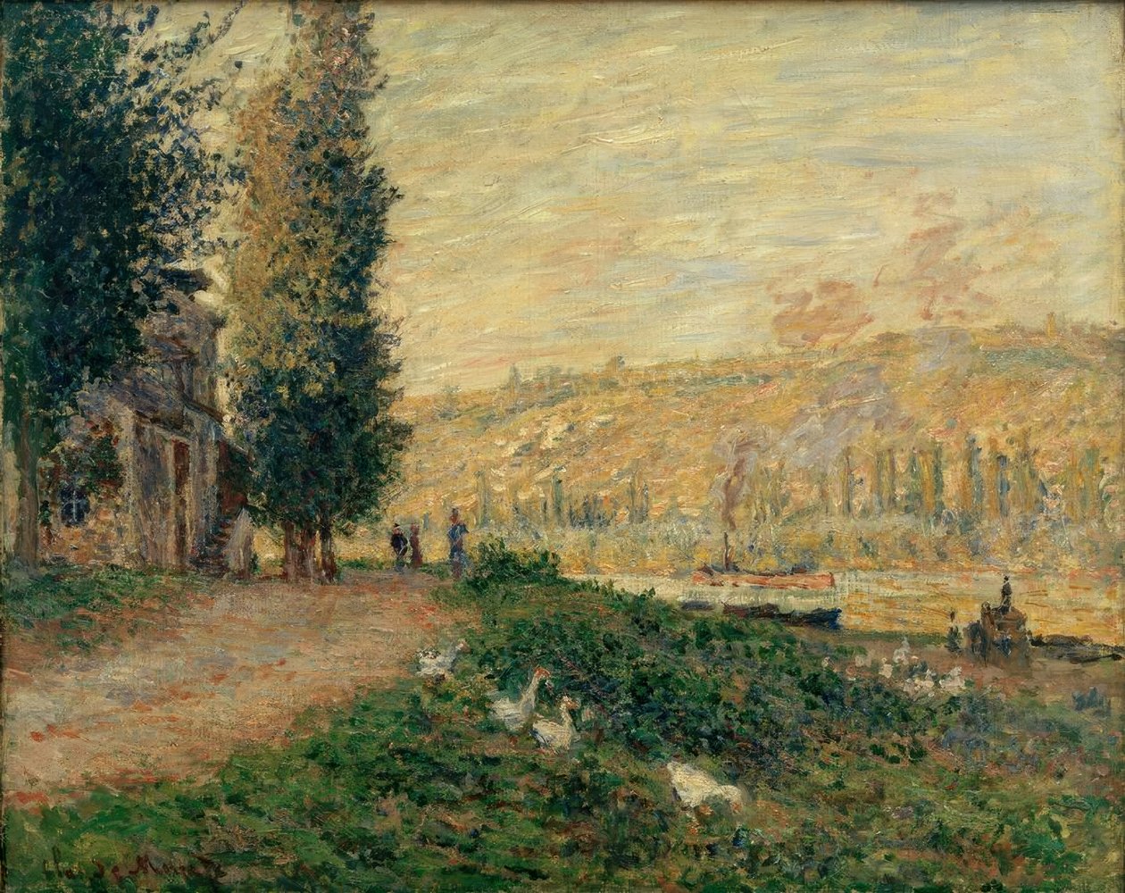 La orilla en Lavacourt de Claude Monet