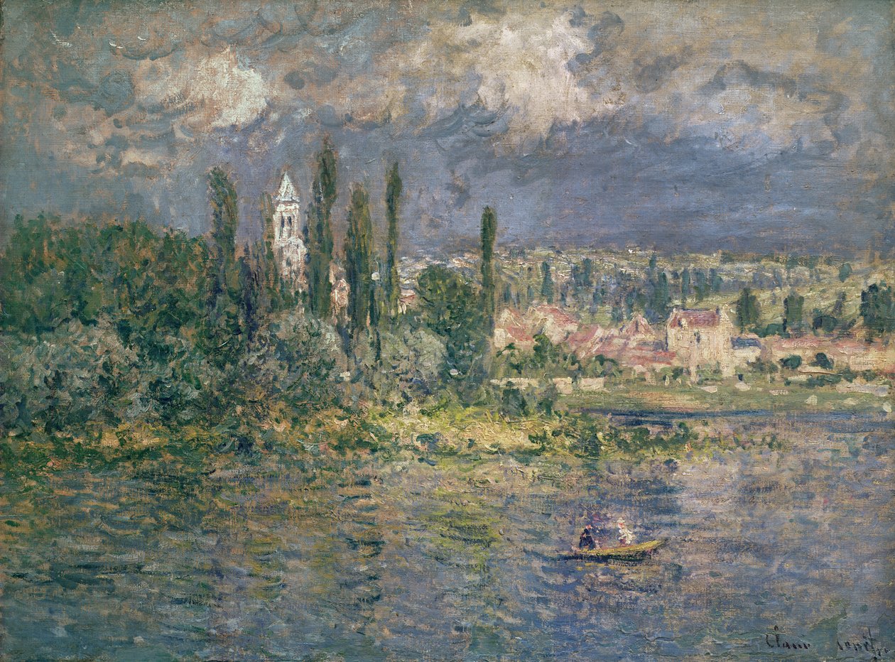 Paisaje con tormenta, Vetheuil, 1880 de Claude Monet