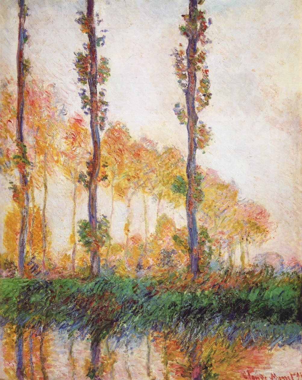 Álamos (Otoño) de Claude Monet