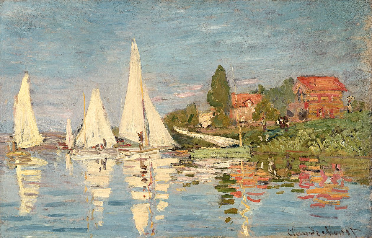 Regata en Argenteuil, c.1872 de Claude Monet