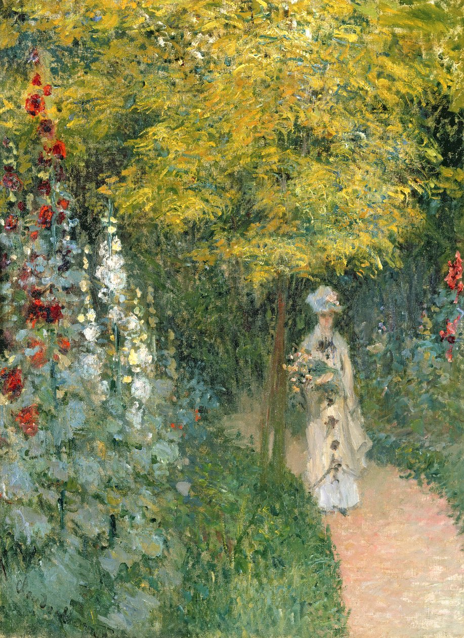 Jardín de rosas, 1876 de Claude Monet