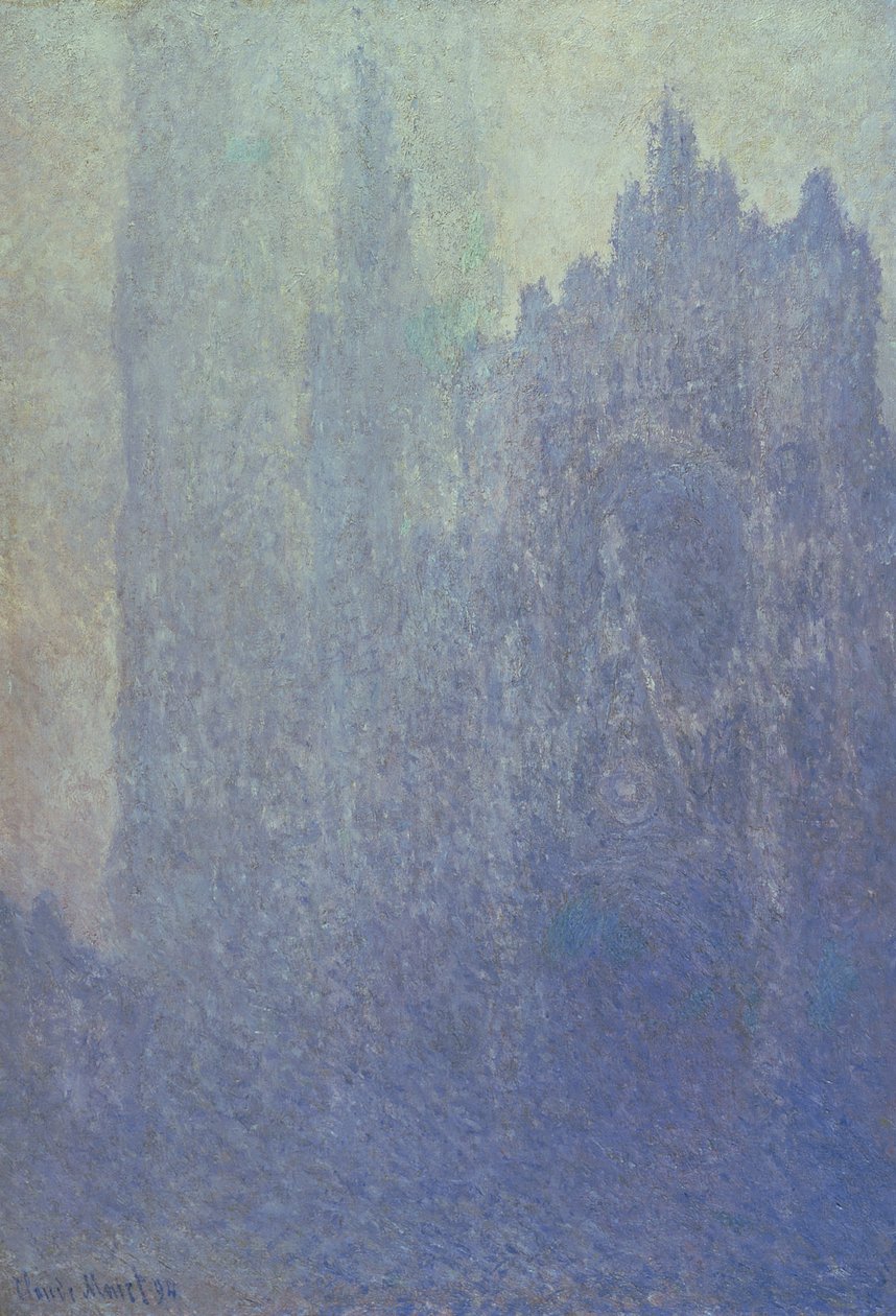 Catedral de Rouen, Clima Nebuloso, 1894 de Claude Monet