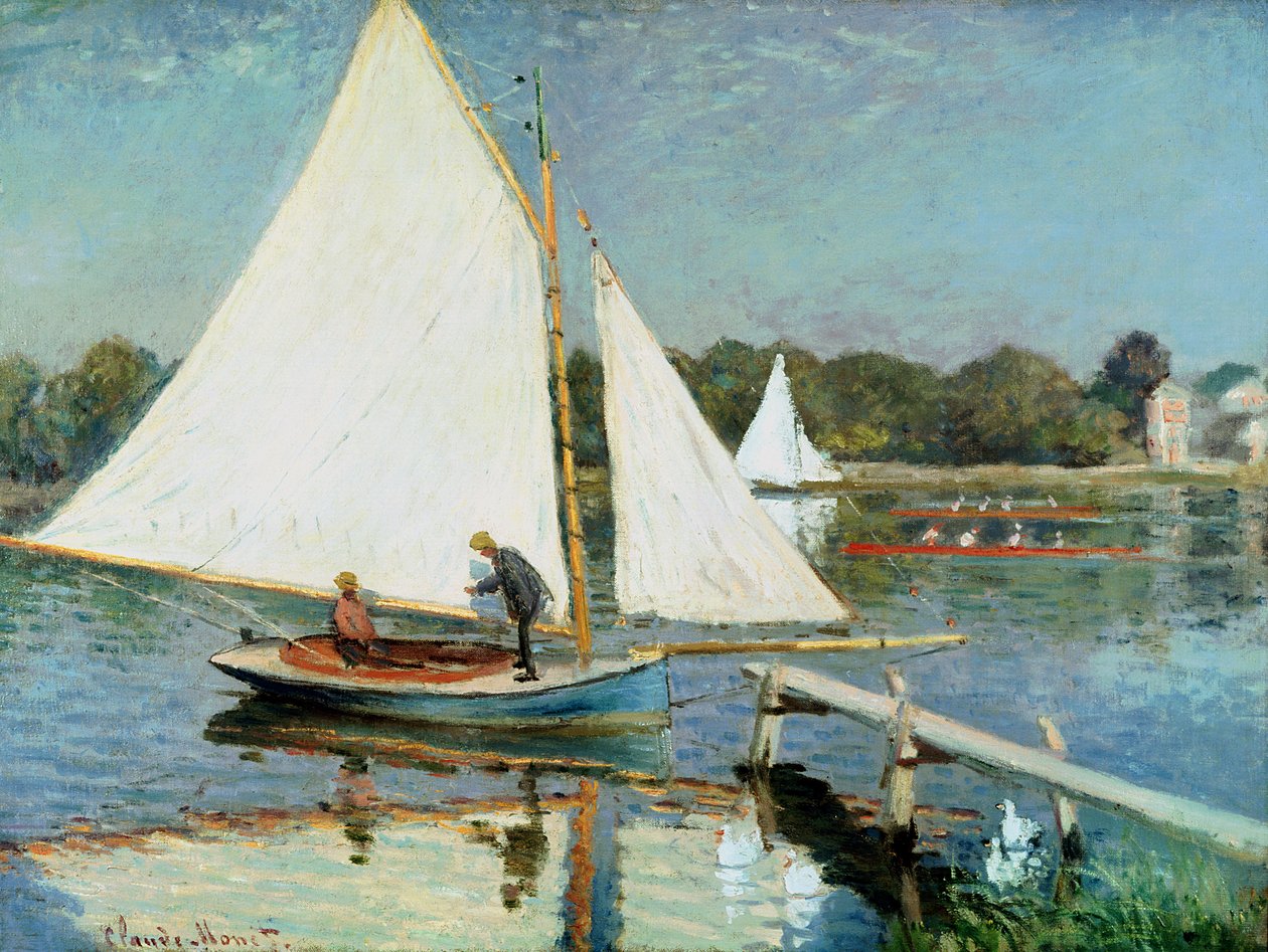 Navegando en Argenteuil, c.1874 de Claude Monet