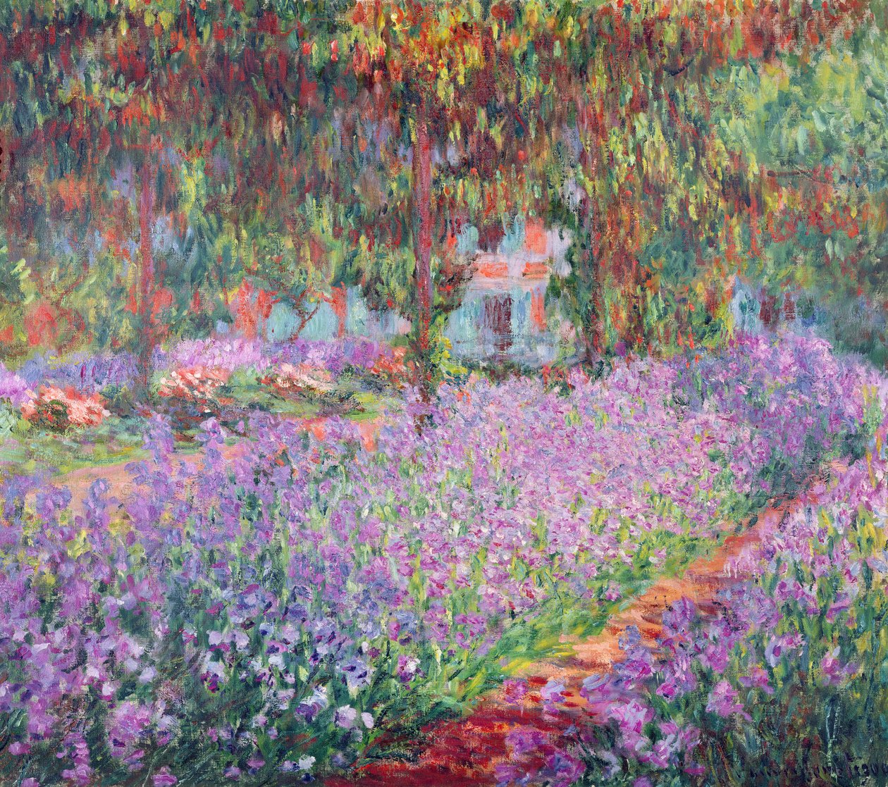 El jardín del artista en Giverny, 1900 de Claude Monet