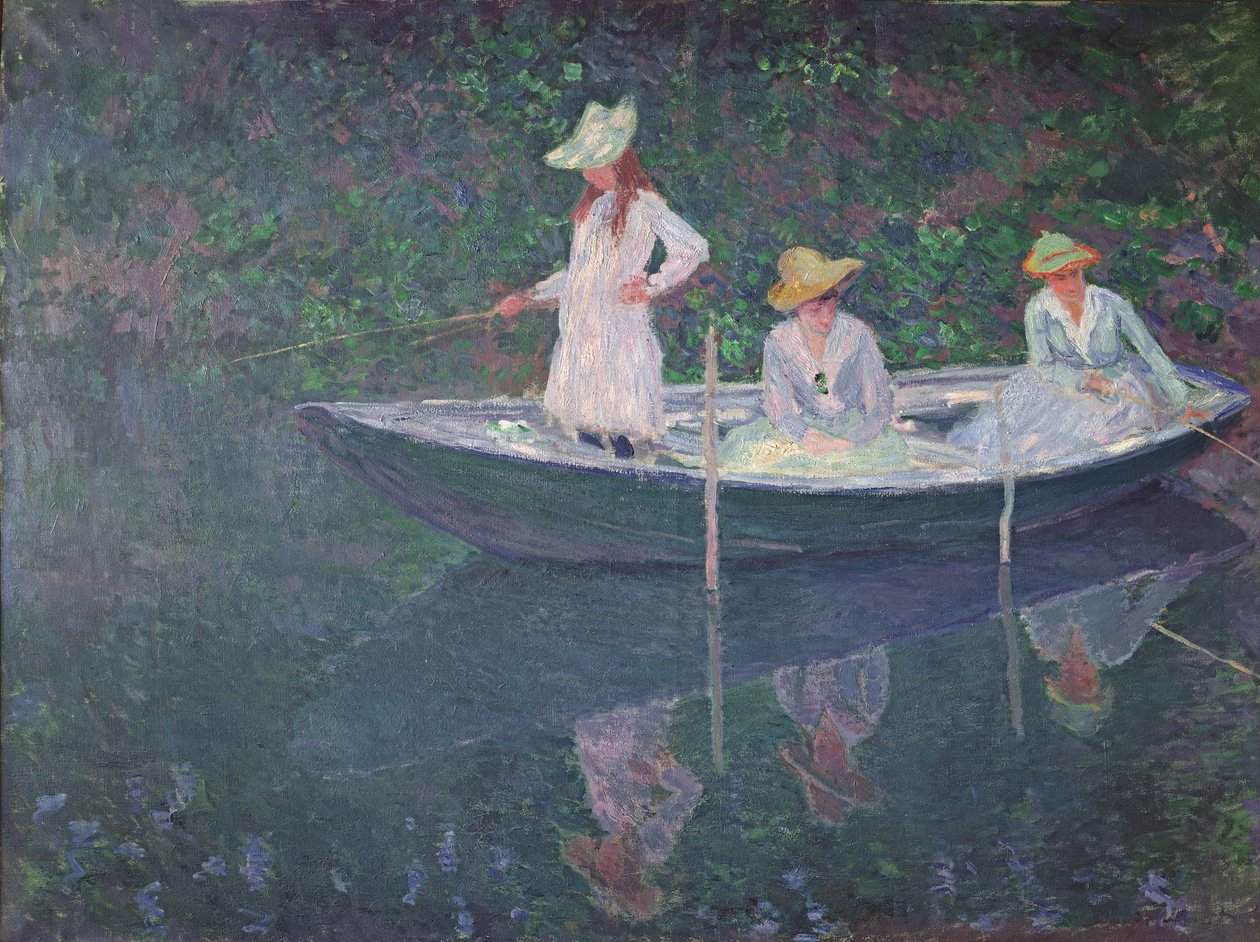 El bote en Giverny, c.1887 de Claude Monet
