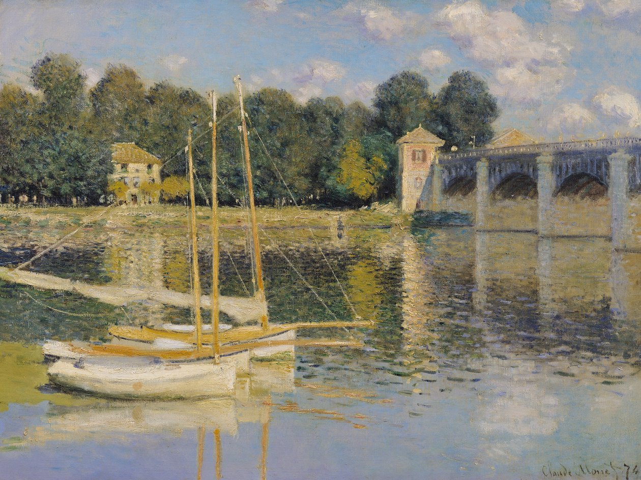 El puente en Argenteuil, 1874 de Claude Monet