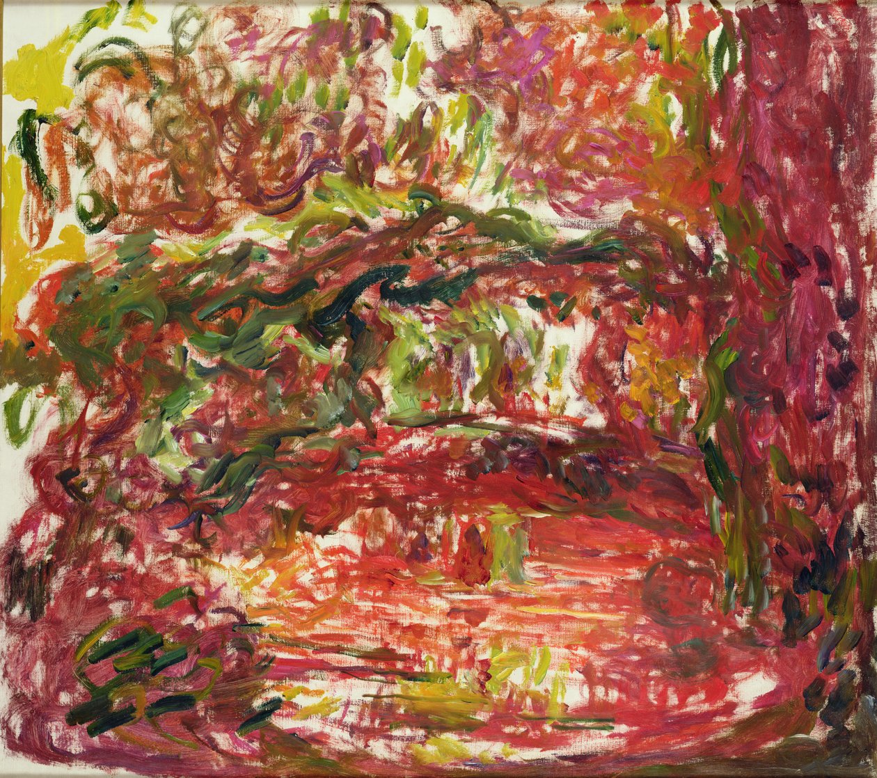 El puente japonés en Giverny, 1918-24 (detalle) de Claude Monet