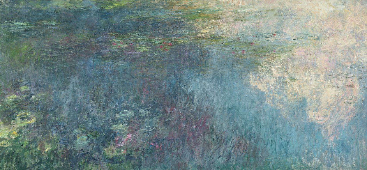Los nenúfares - Las nubes (lado derecho), 1914-18 de Claude Monet