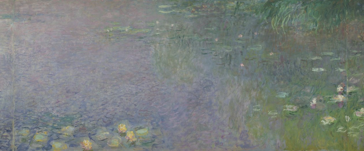 Nenúfares: Mañana, 1914-18 (sección derecha central) de Claude Monet