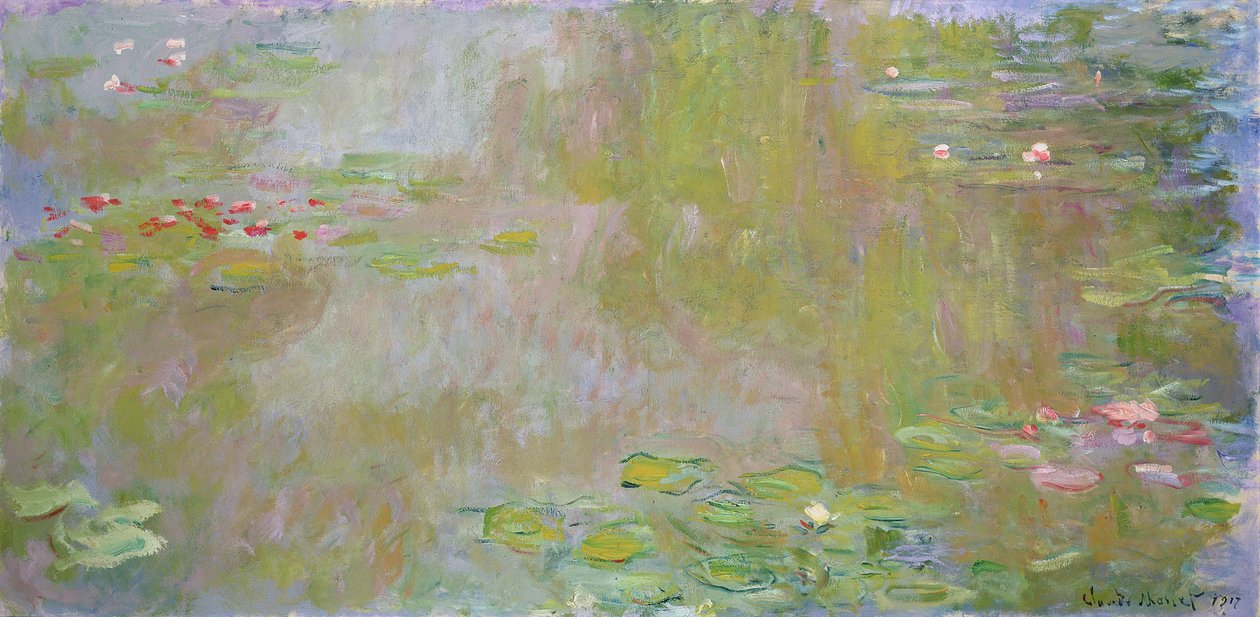 Nenúfares en Giverny, 1917 de Claude Monet