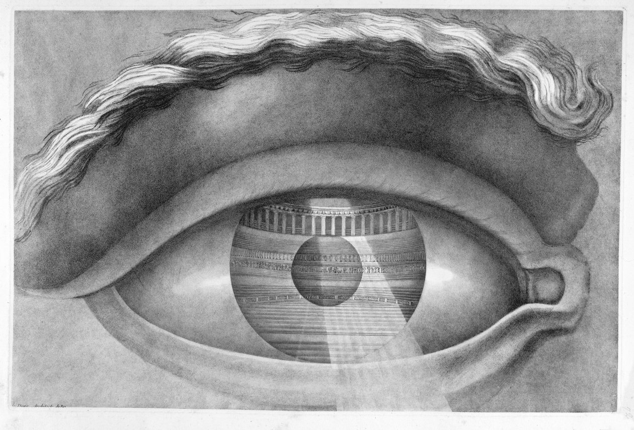 Ojo encerrando el teatro en Besançon, Francia, 1847 de Claude Nicolas Ledoux