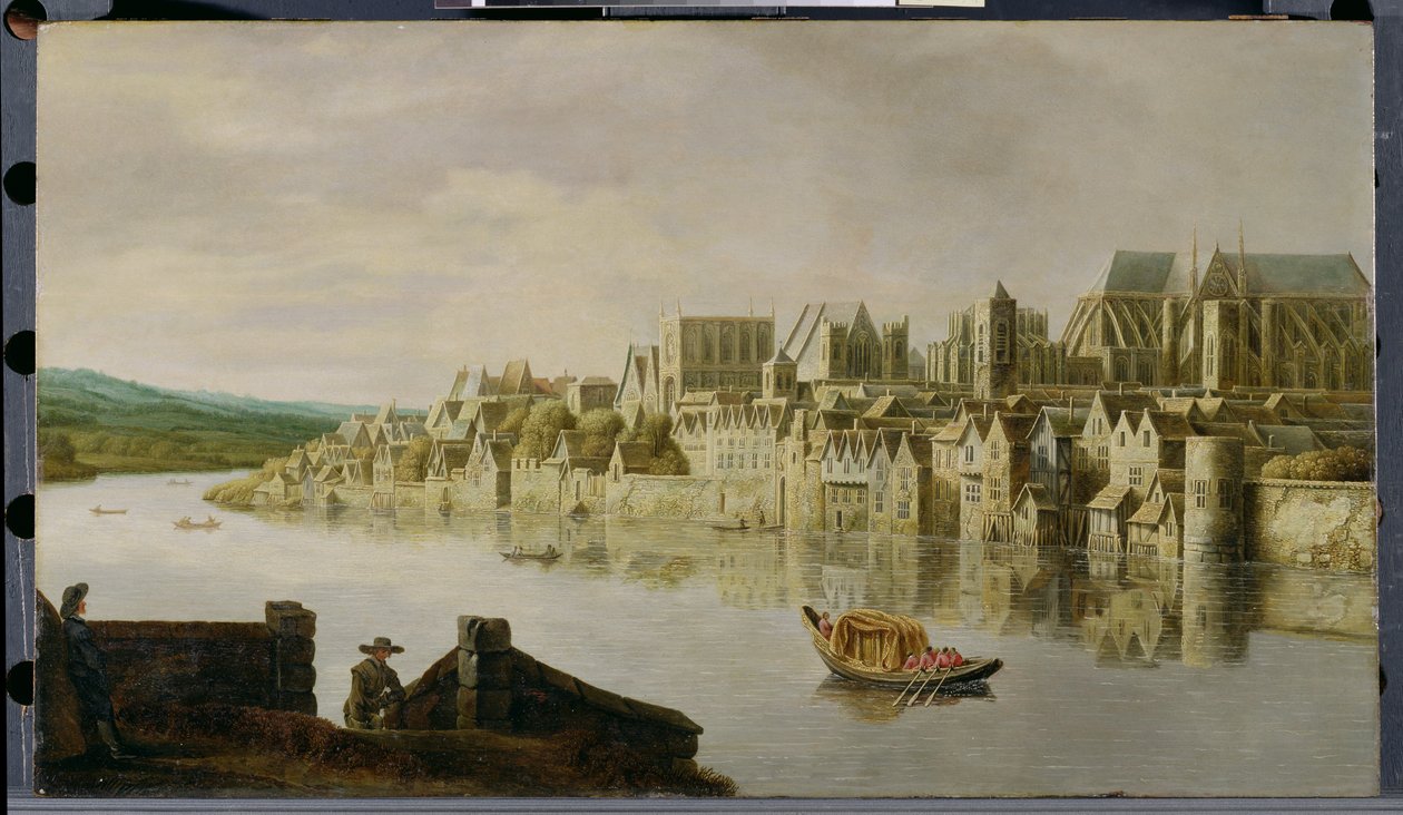 El Támesis en Westminster Stairs, c.1630 de Claude de Jongh