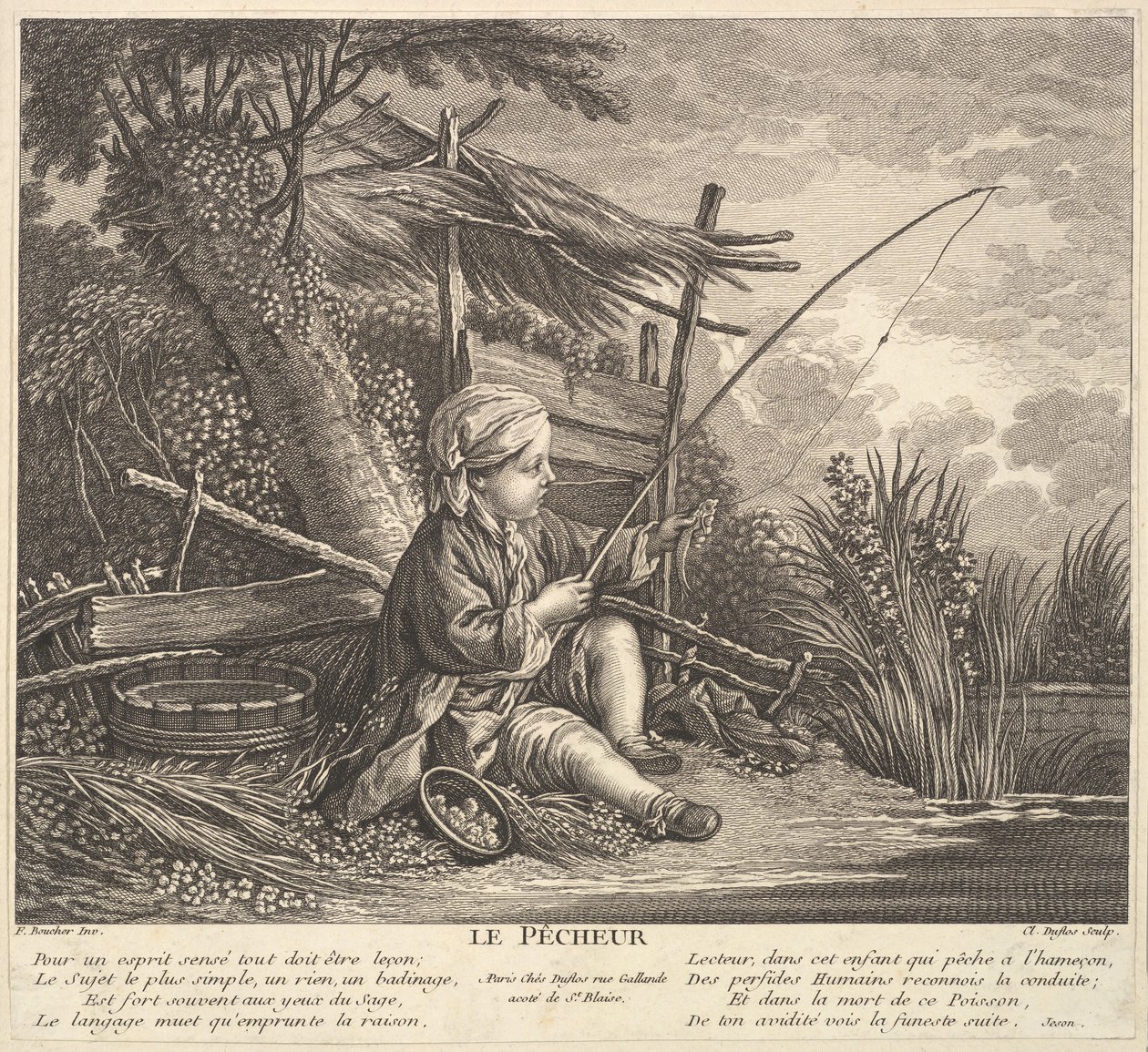 Pescador, ca. 1753 de Claude Augustin Duflos