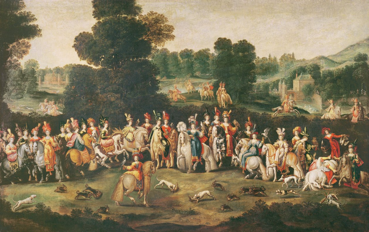 La duquesa de Lorena cazando de Claude Deruet