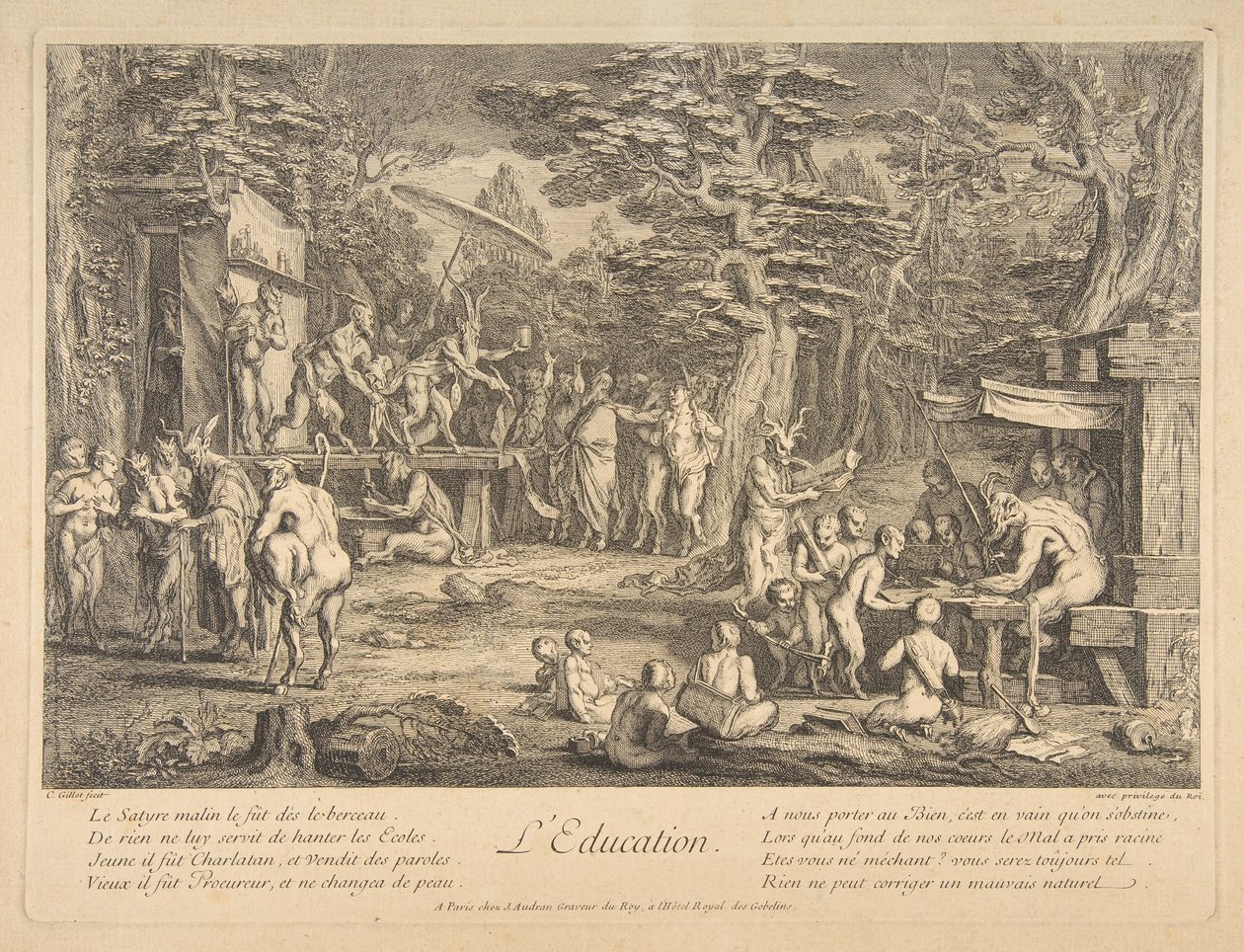 Educación de Claude Gillot