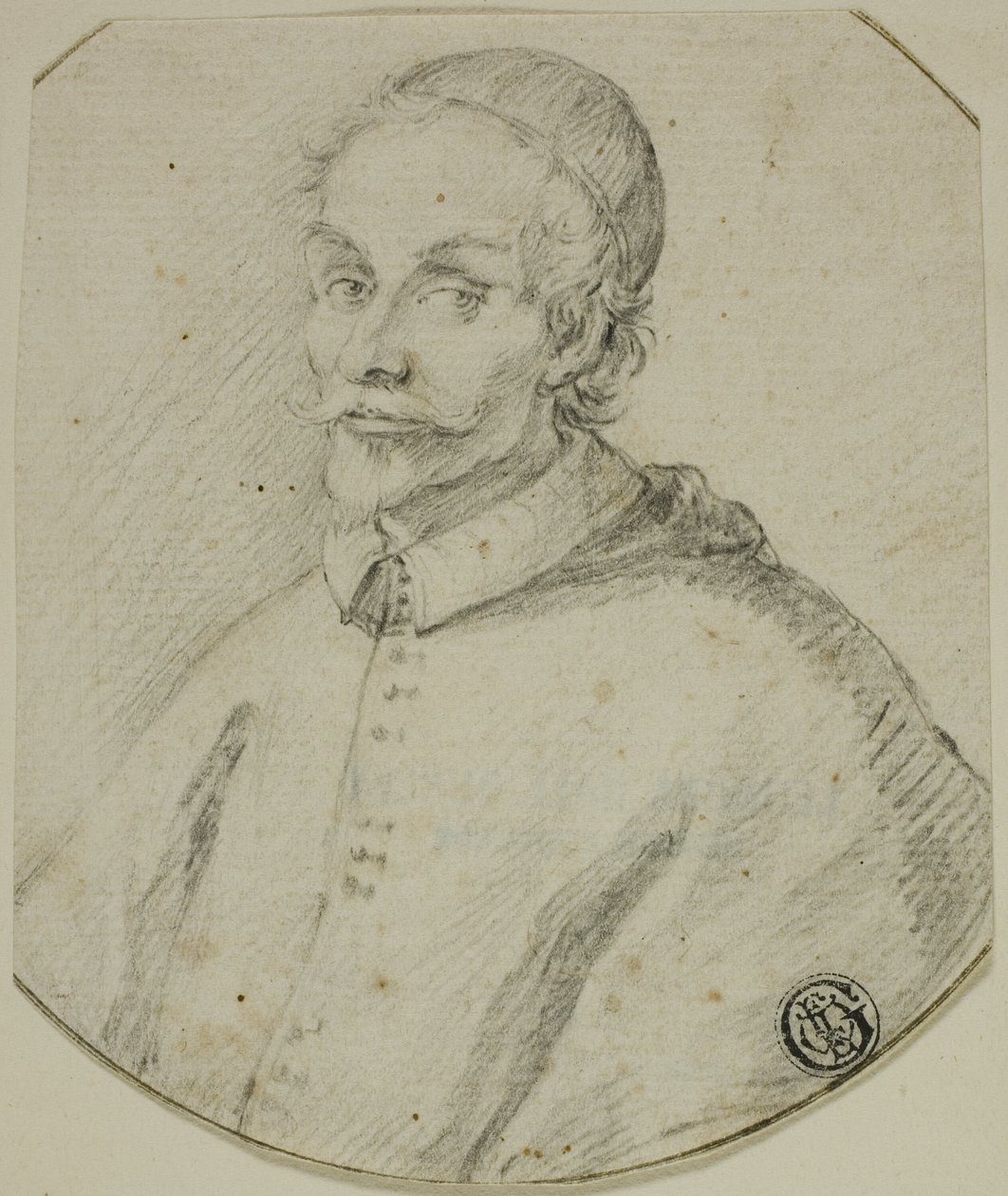 Busto retrato de un cardenal de Claude Mellan