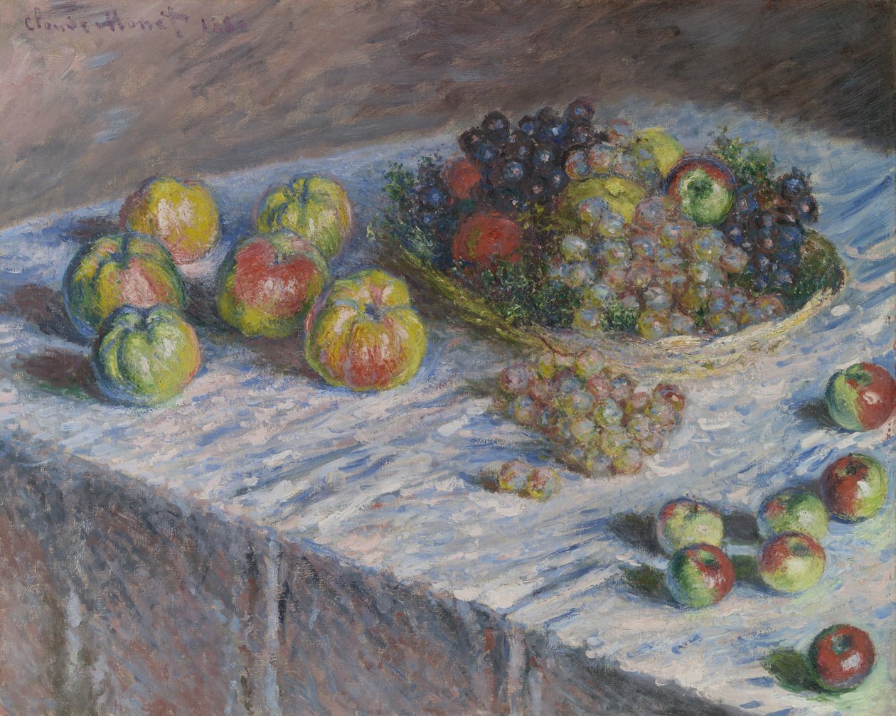 Manzanas y uvas de Claude Monet
