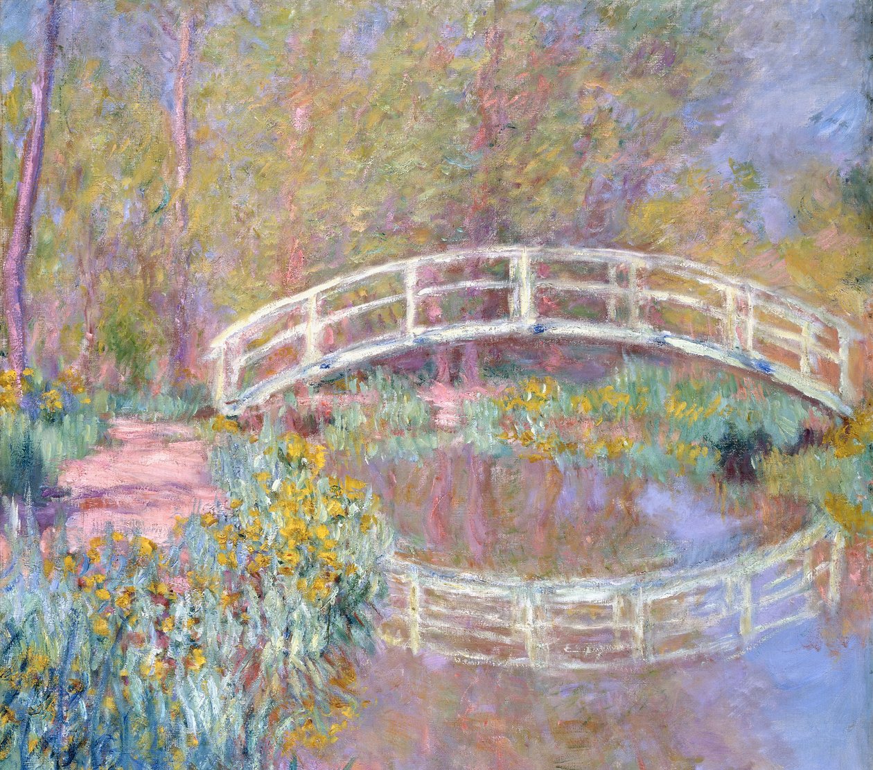 Puente en el jardín de Monet, 1895-96 de Claude Monet