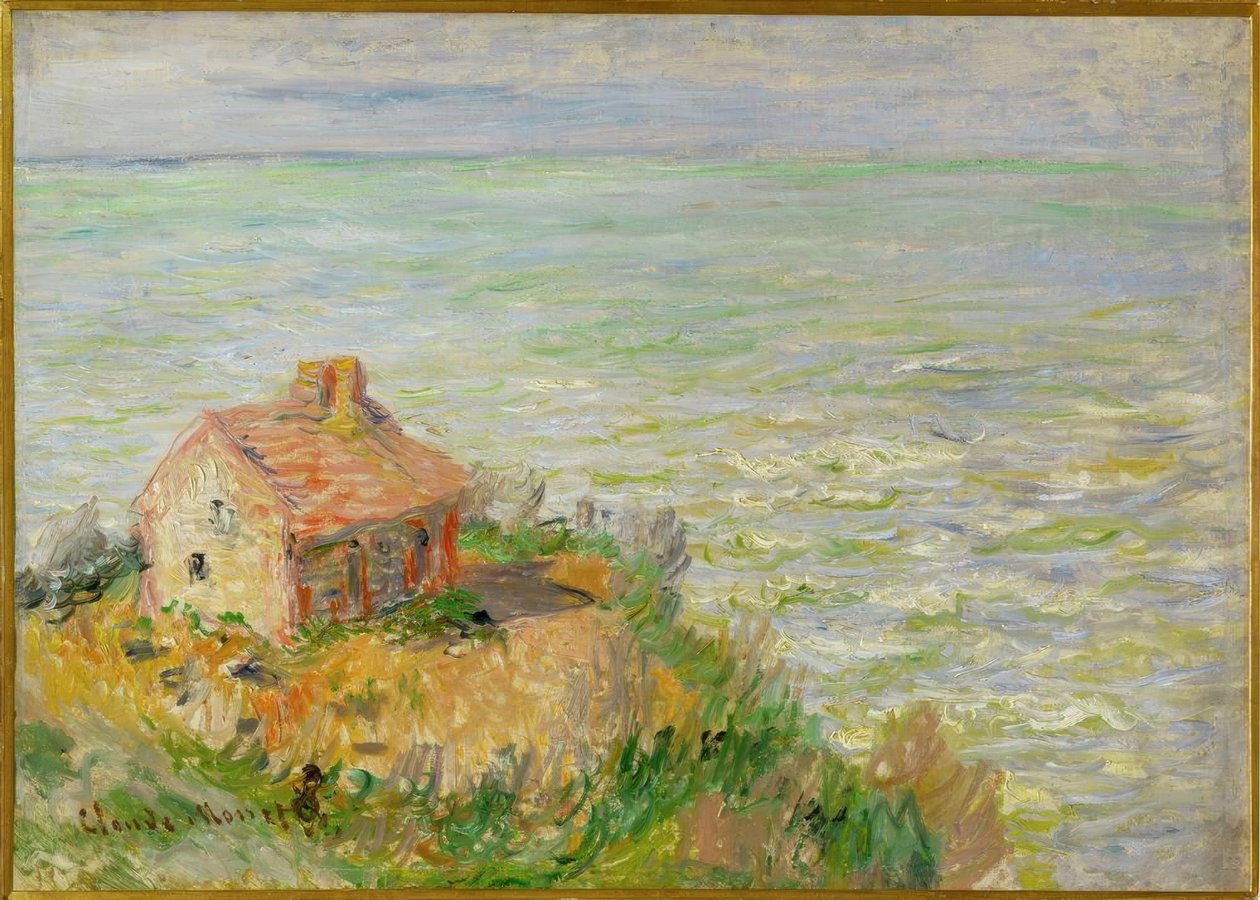 Cabaña de los aduaneros, efecto de la tarde de Claude Monet