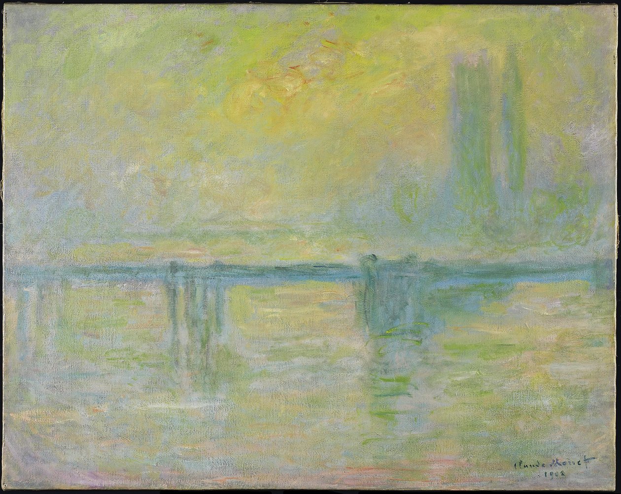Puente de Charing Cross: Niebla, 1902 de Claude Monet
