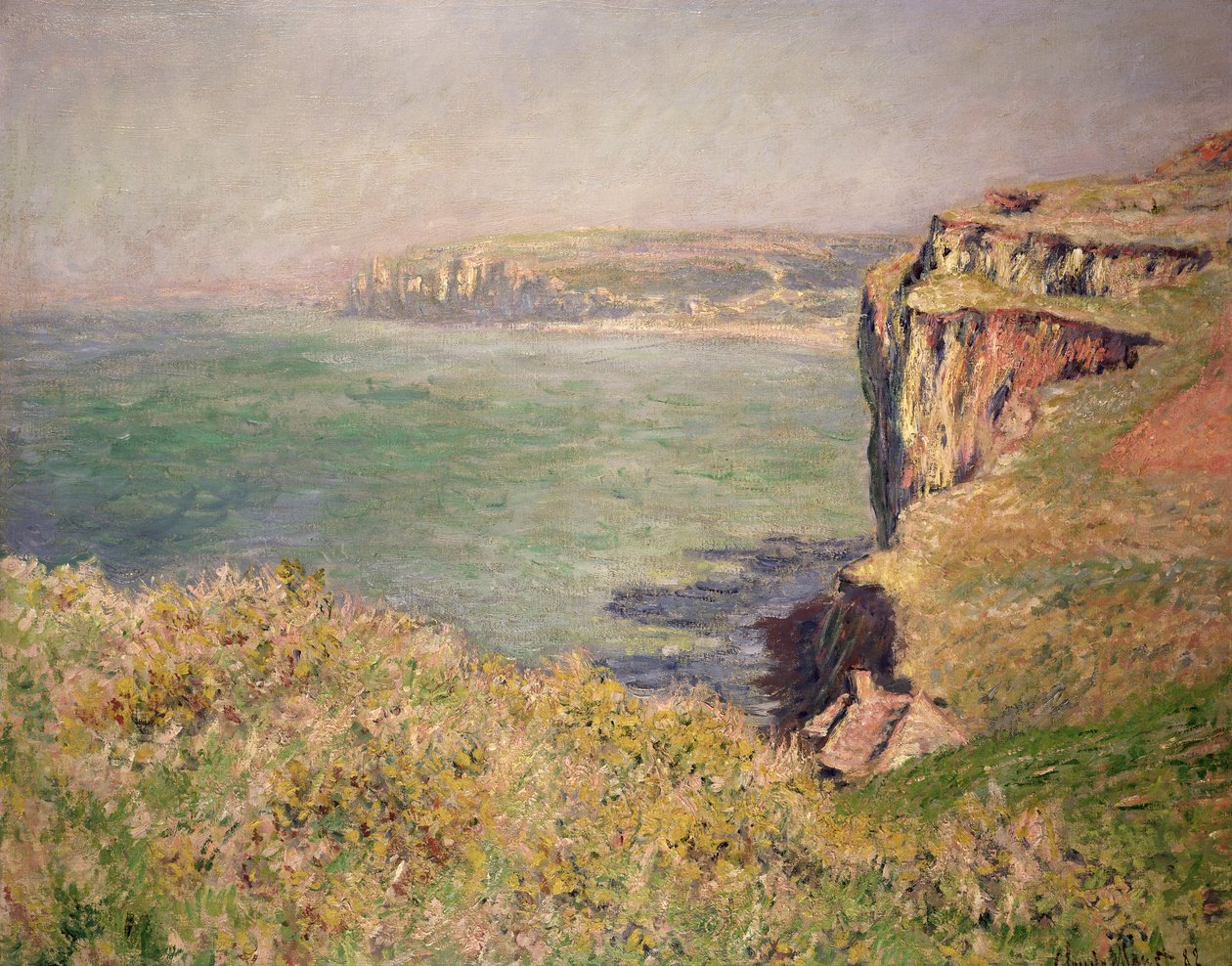 Acantilado en Varengeville, 1882 de Claude Monet