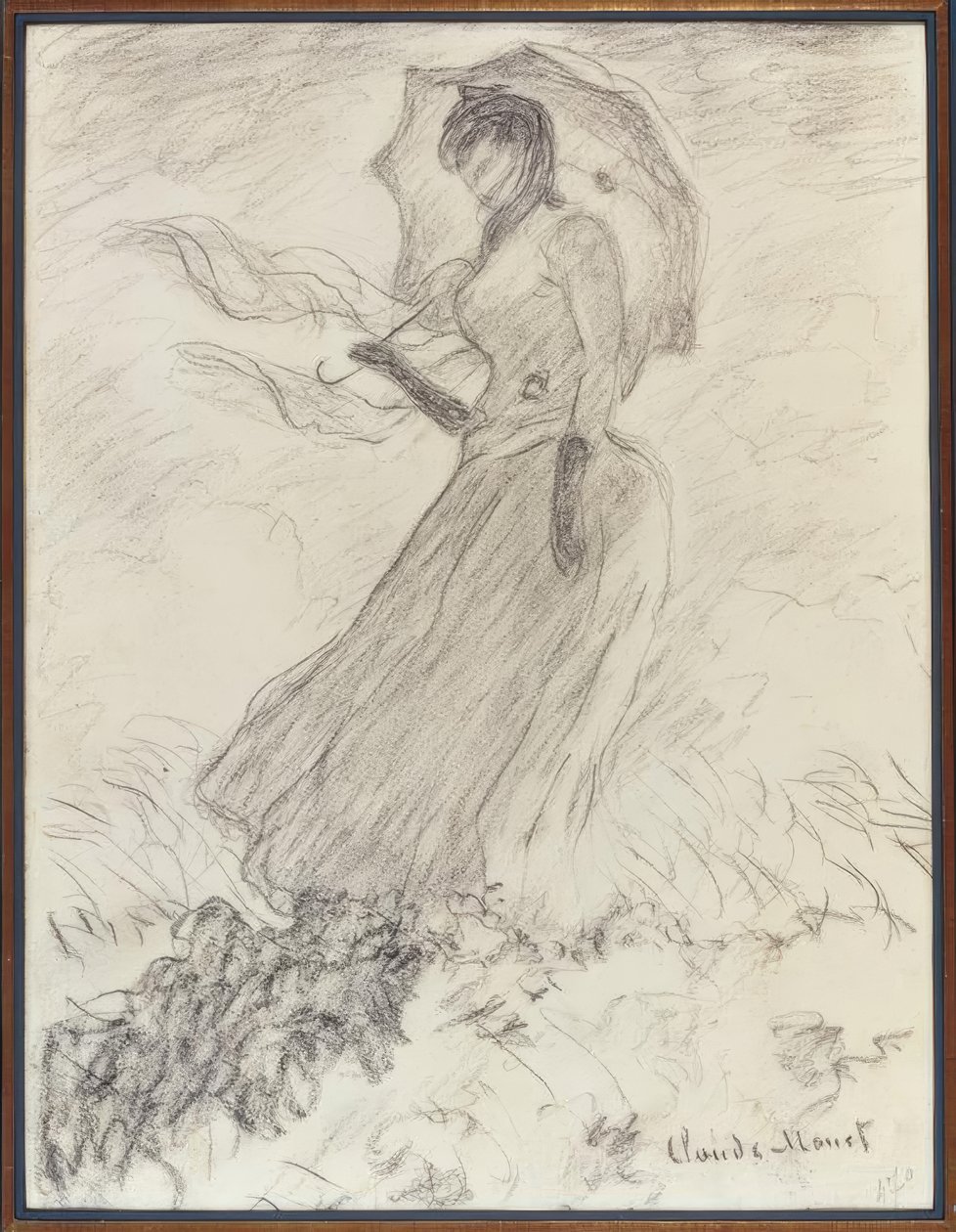 Mujer con sombrilla de Claude Monet