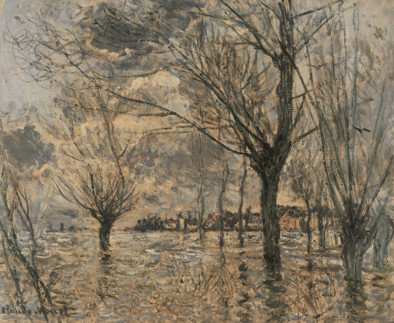 Inundación del Sena en Vétheuil de Claude Monet
