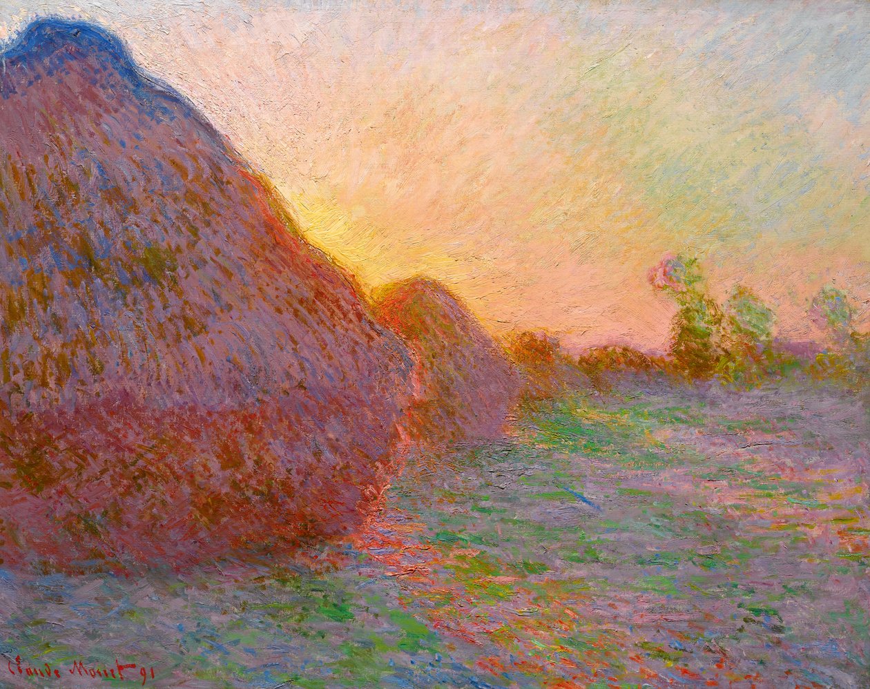 Alemán: Grain elevator Graynsta de Claude Monet