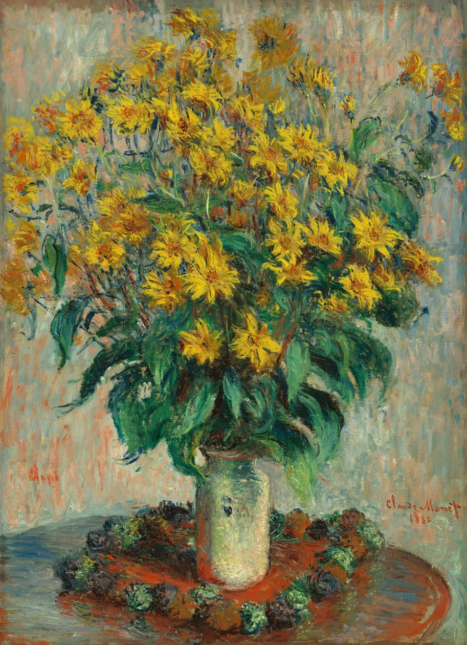 Flores de alcachofa de Jerusalén de Claude Monet