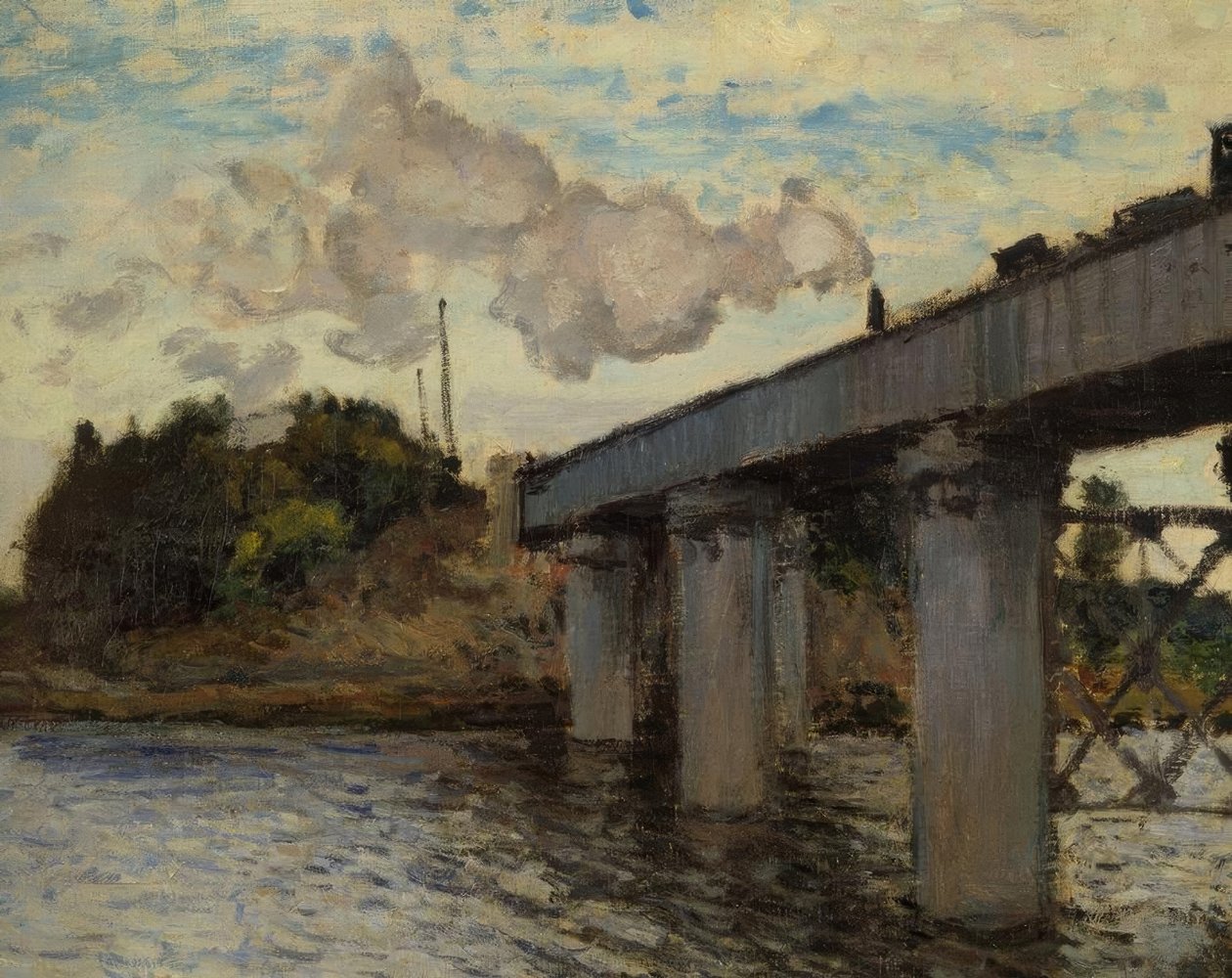 El puente del ferrocarril en Argenteuil de Claude Monet