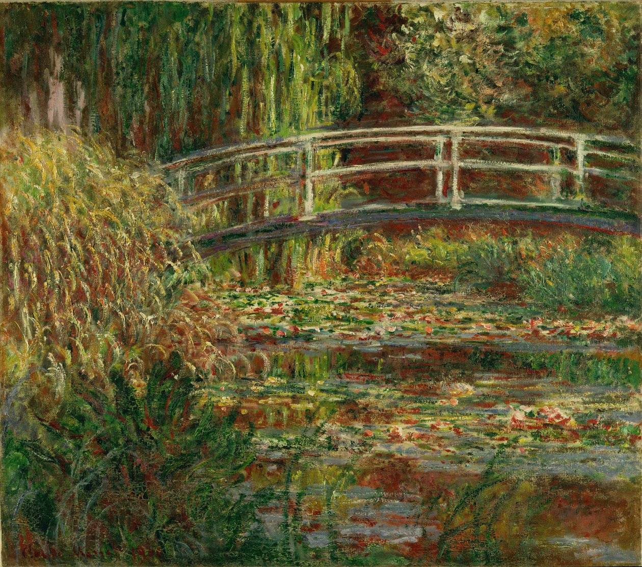 El estanque de las ninfas ... (óleo sobre lienzo) de Claude Monet