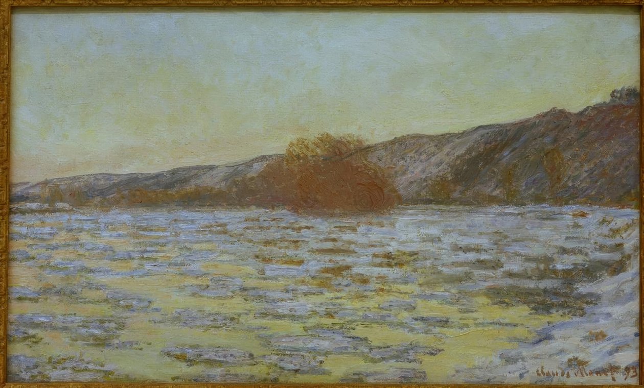 Los témpanos, efecto del crepúsculo de Claude Monet