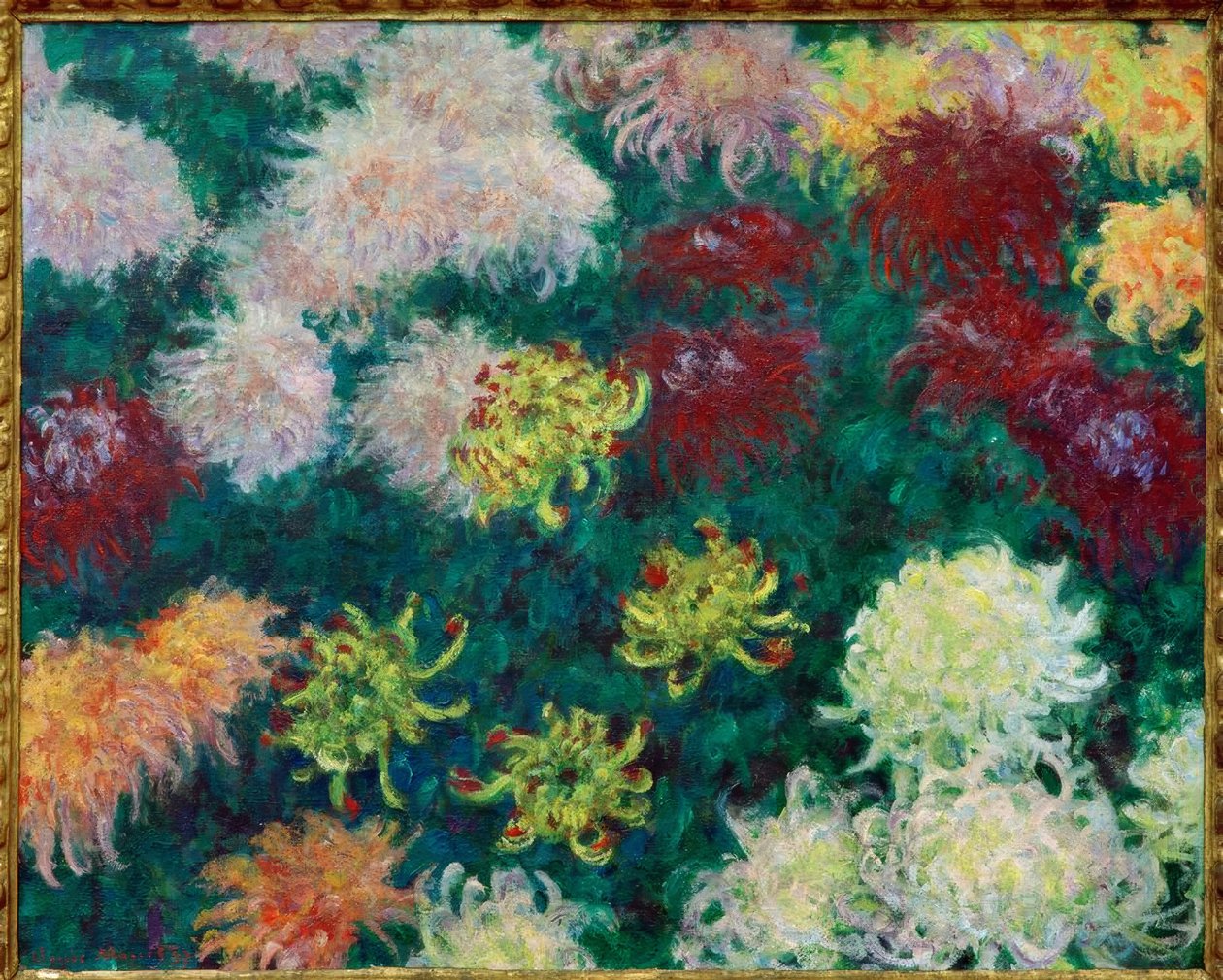 Macizo de crisantemos de Claude Monet