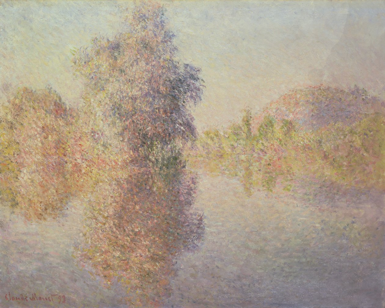 Mañana en el Sena en Giverny de Claude Monet