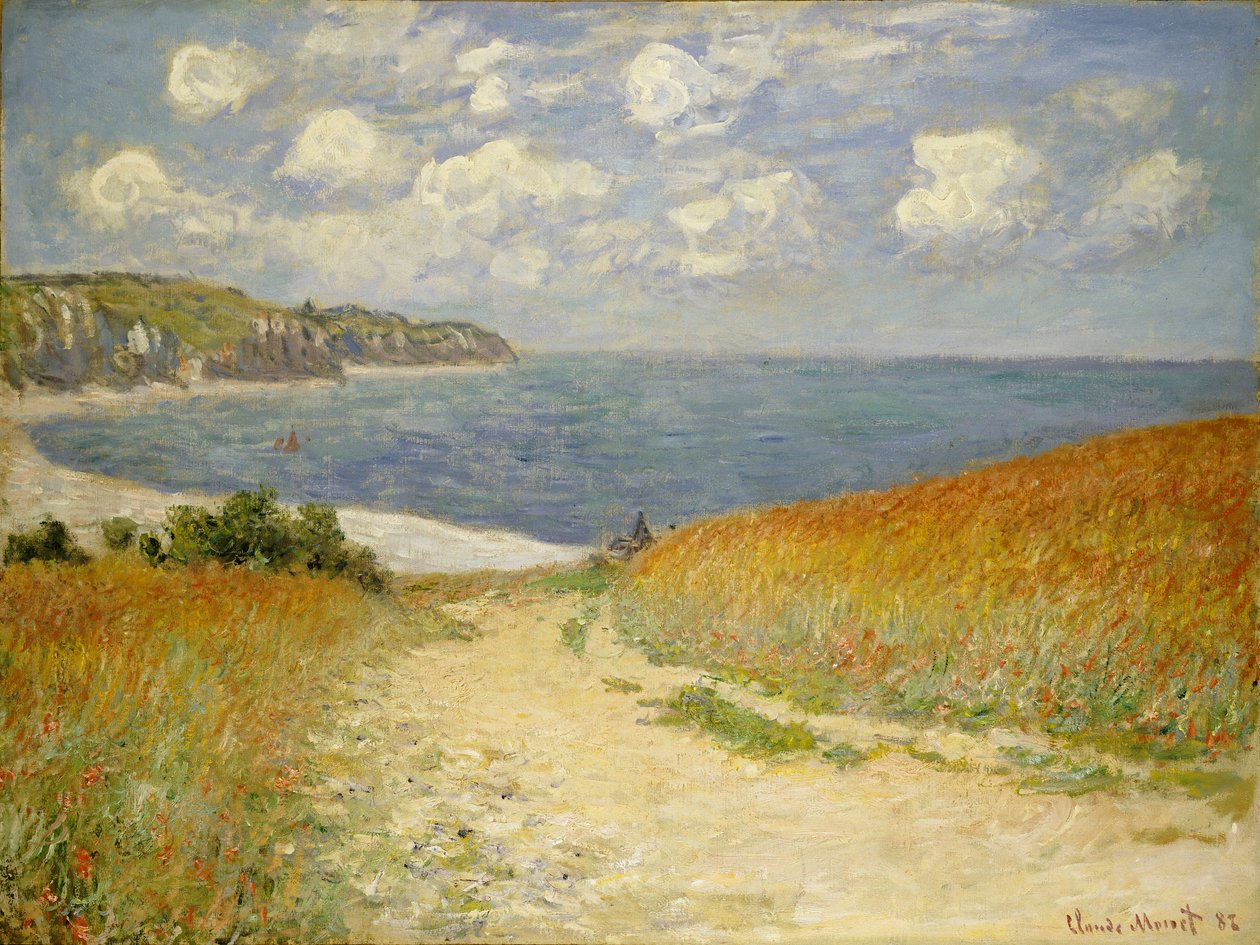 Camino en el trigo en Pourville, 1882 de Claude Monet