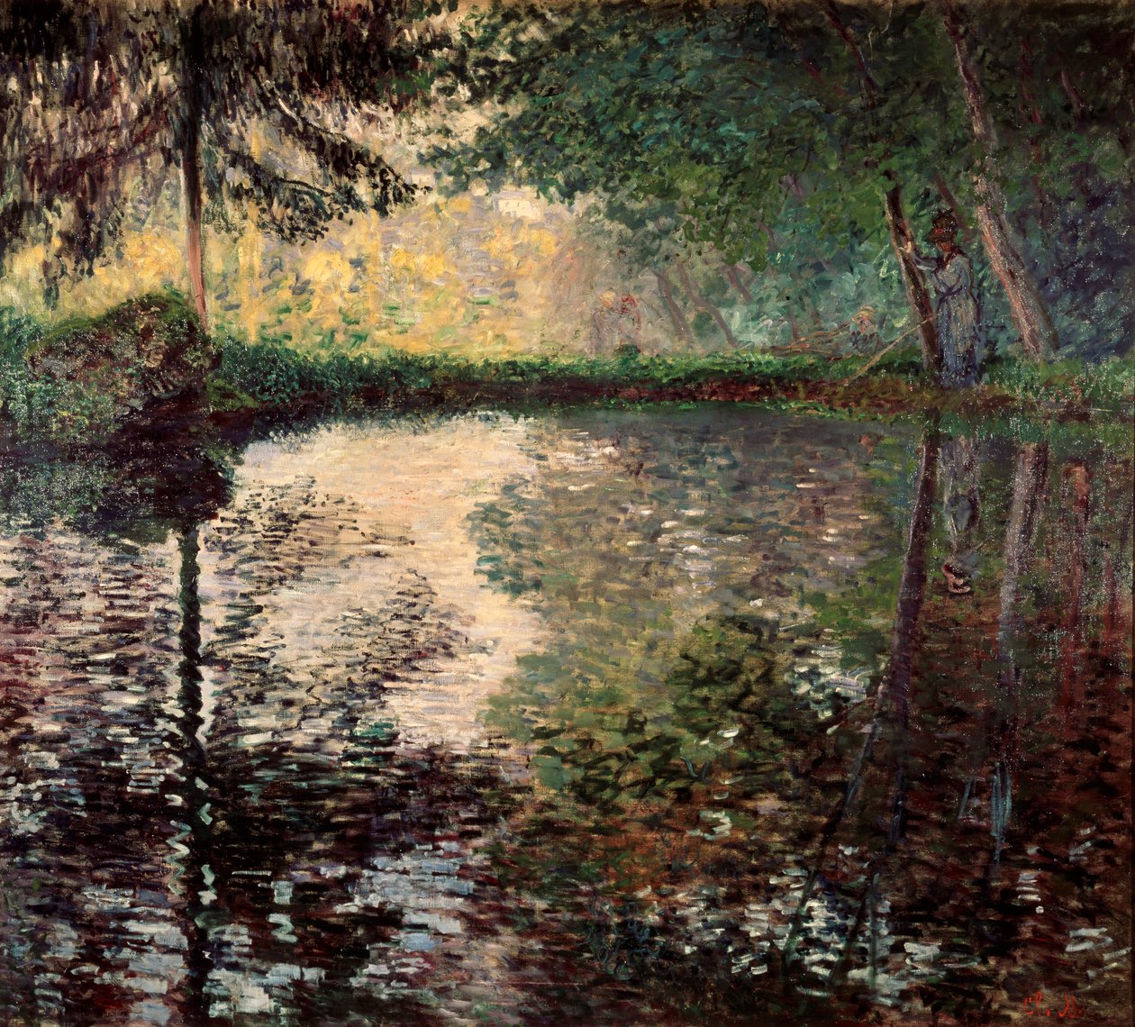 Estanque en Montgeron, c1876 de Claude Monet