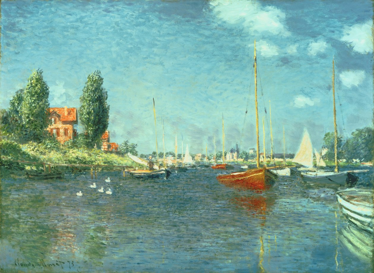 Barcos rojos, Argenteuil, 1875 de Claude Monet