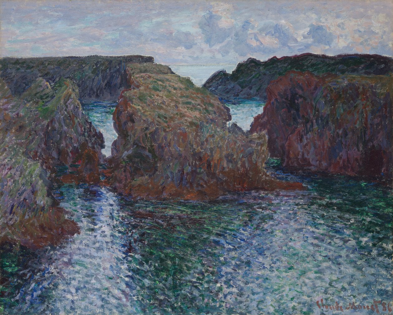 Rocas en Port-Goulphar, Belle-île de Claude Monet