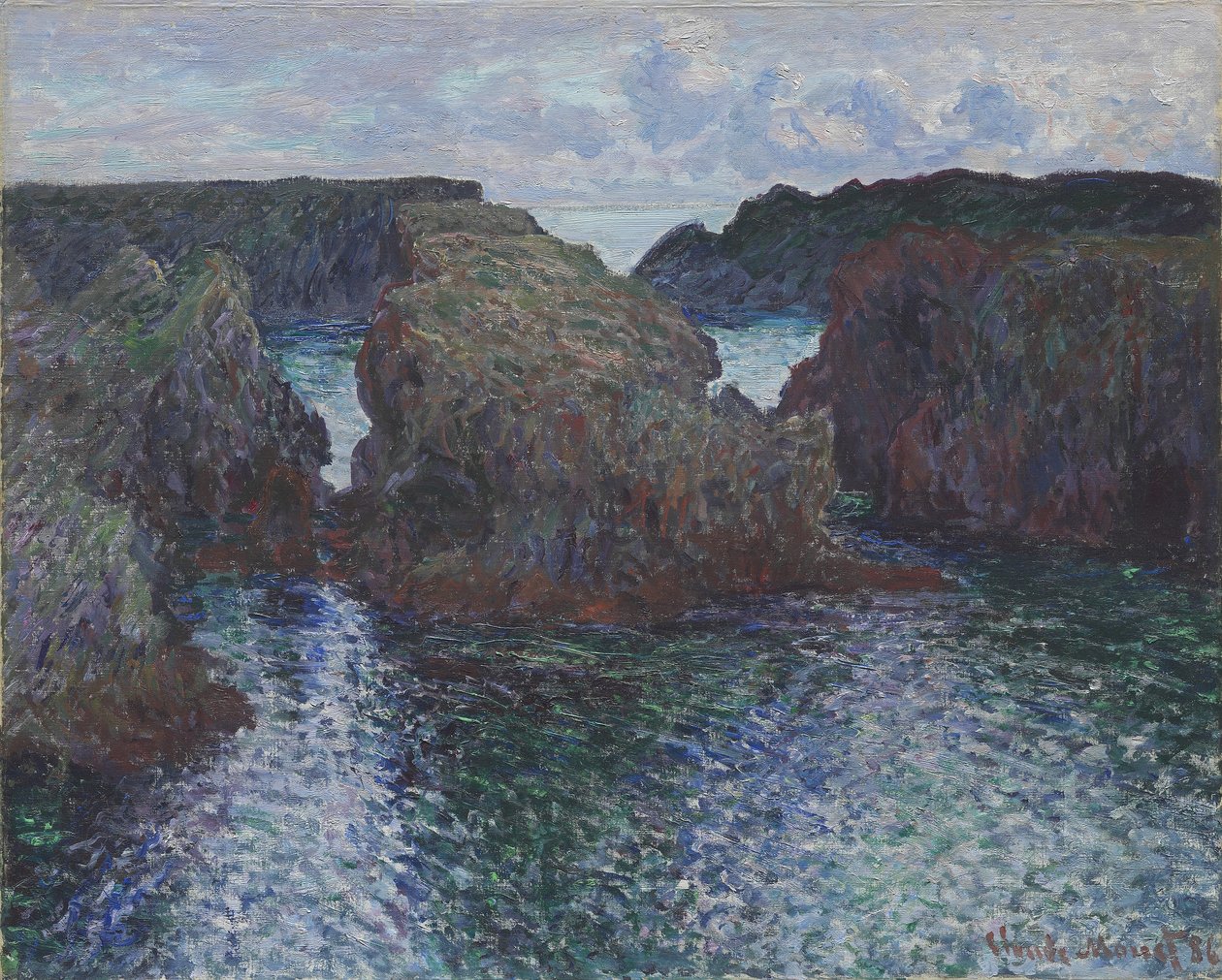 Rocas en Port-Goulphar, Belle-Île, 1886 de Claude Monet