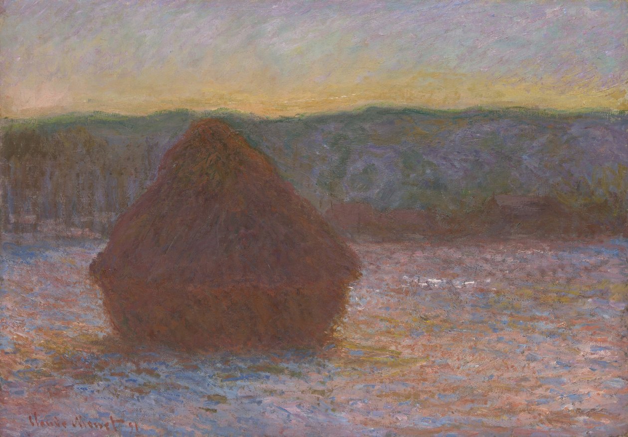 Montón de Trigo (Deshielo, Atardecer) de Claude Monet