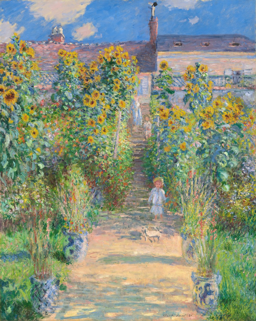 El jardín del artista en Vétheuil de Claude Monet