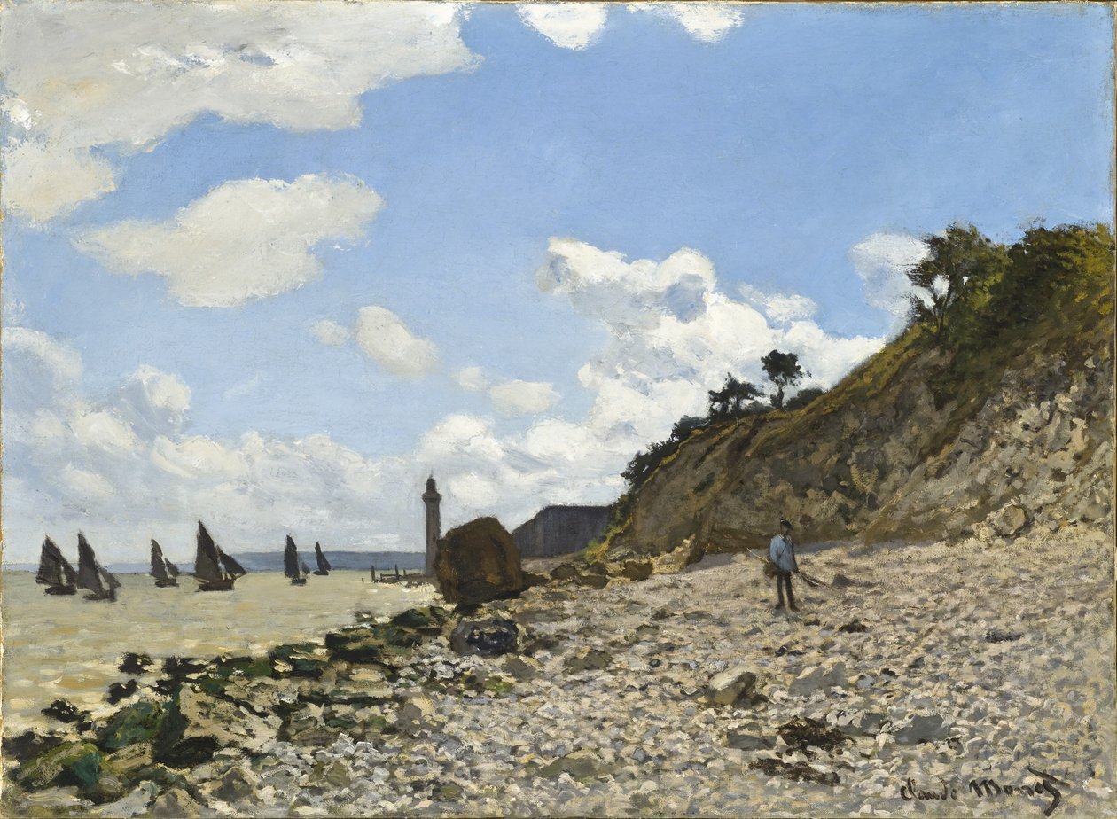 La playa en Honfleur, 1864-1866 de Claude Monet