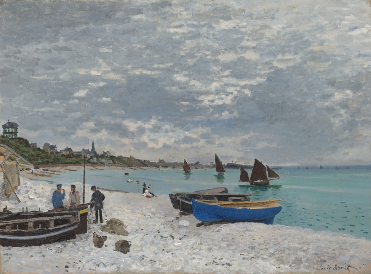 La playa en Sainte-Adresse, 1867 de Claude Monet