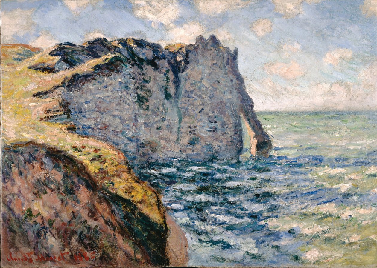 El acantilado de Aval, Étretat de Claude Monet