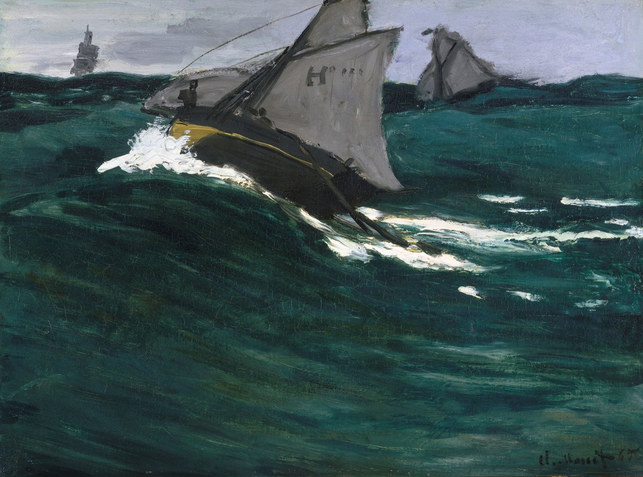 La Ola Verde, c.1866-67 de Claude Monet