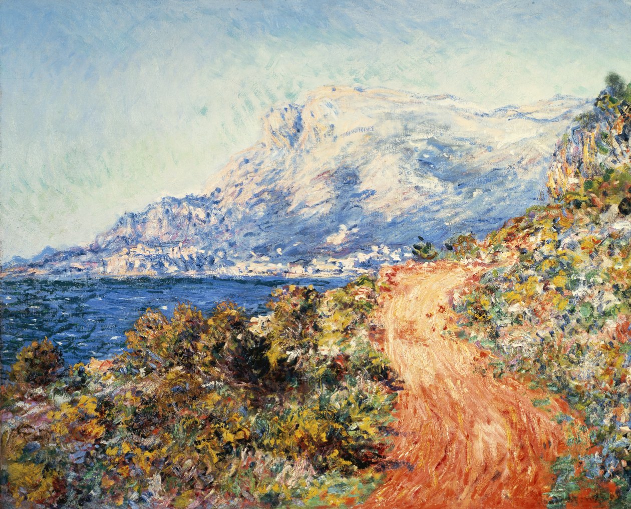 El camino rojo cerca de Menton, 1884 de Claude Monet