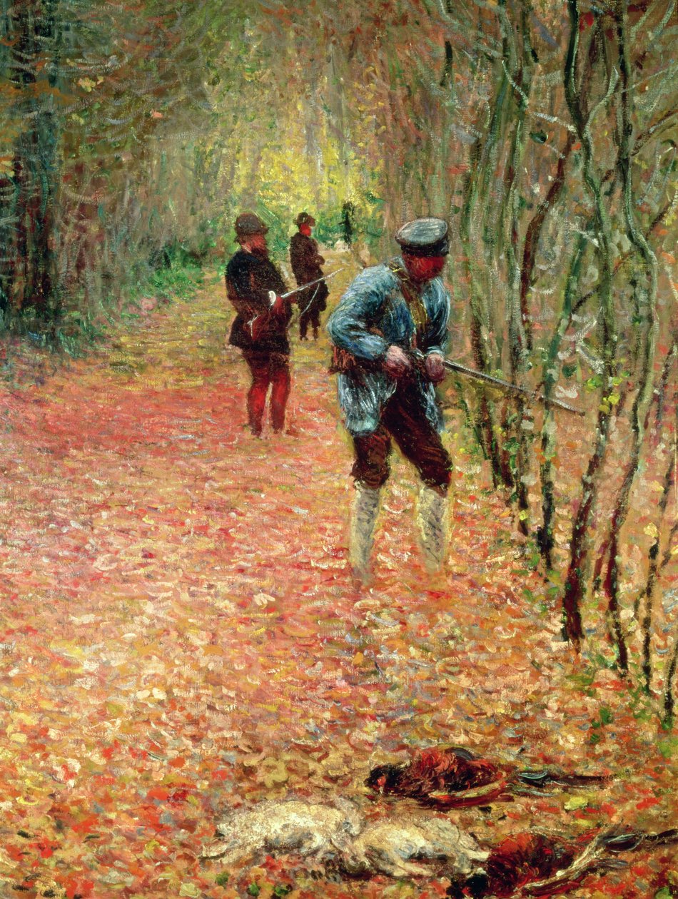 La Caza (detalle) de Claude Monet