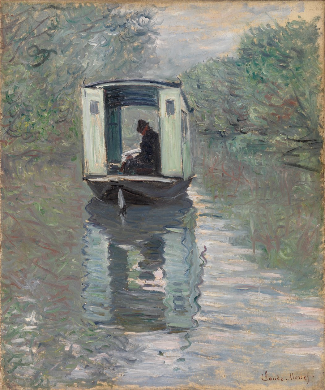 El barco estudio (Le Bateau-atelier) de Claude Monet