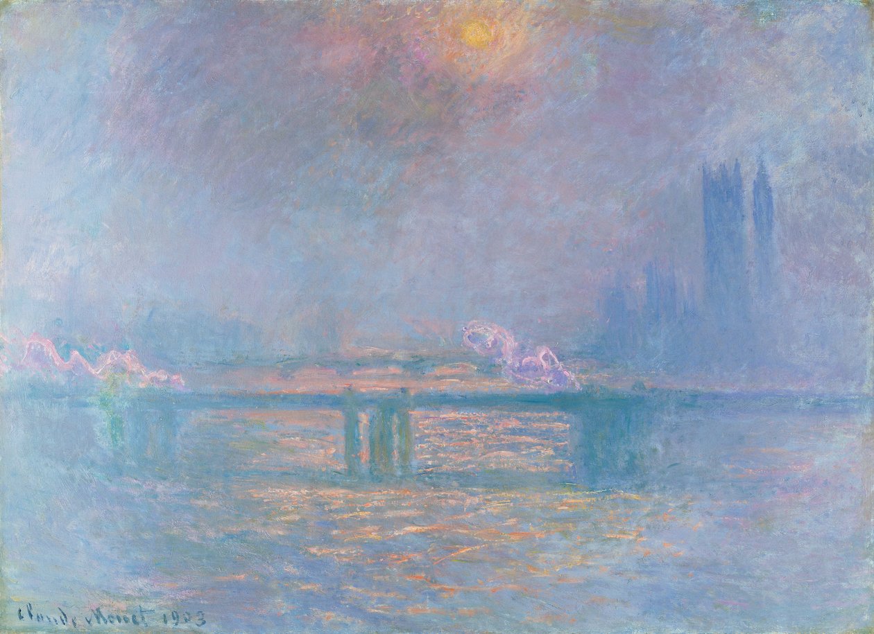 El Támesis con el Puente de Charing Cross de Claude Monet