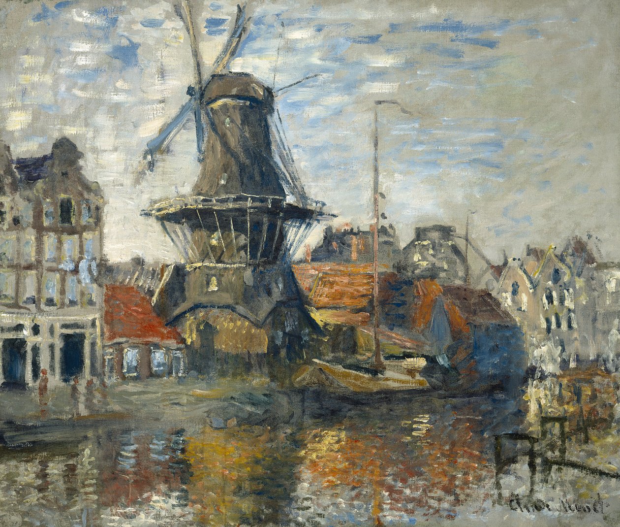 El molino de viento, Ámsterdam, 1871 de Claude Monet